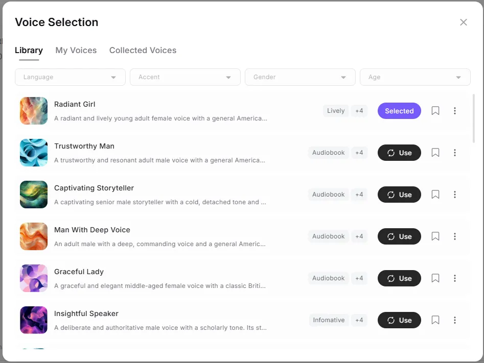 MiniMax Audio speaker library