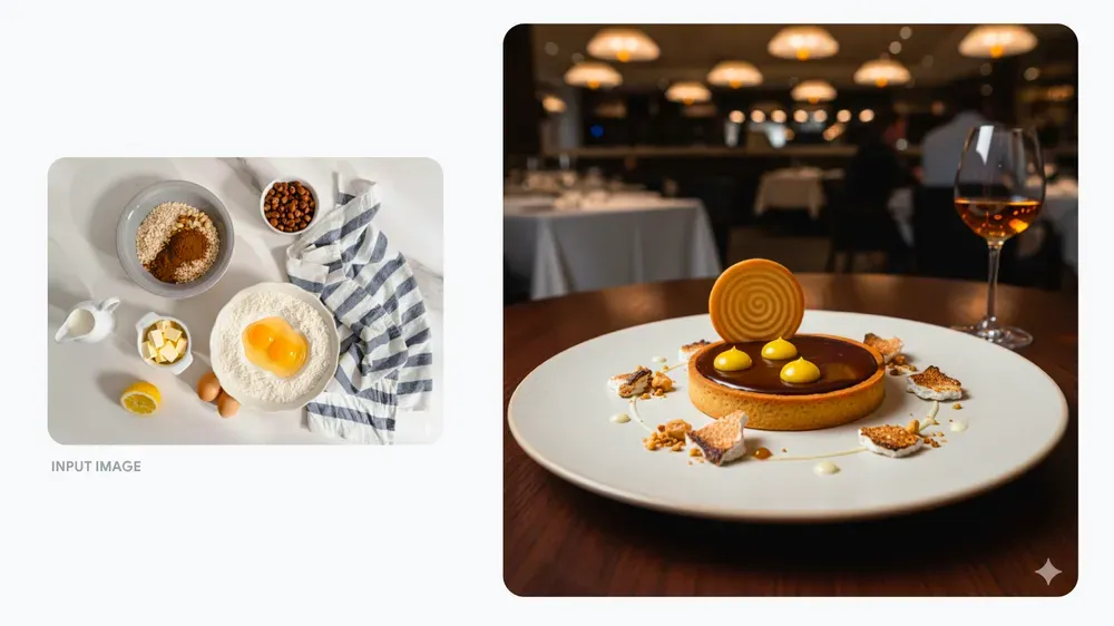 Ingredients to fine dining dessert demo